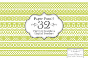 Bamboo Lace Vector Borders Clipart, an Illustration by Amanda Ilkov (Thumbnail 1 of 5)