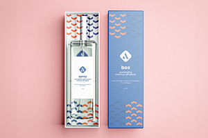 Spray Bottle In A Box Mockup