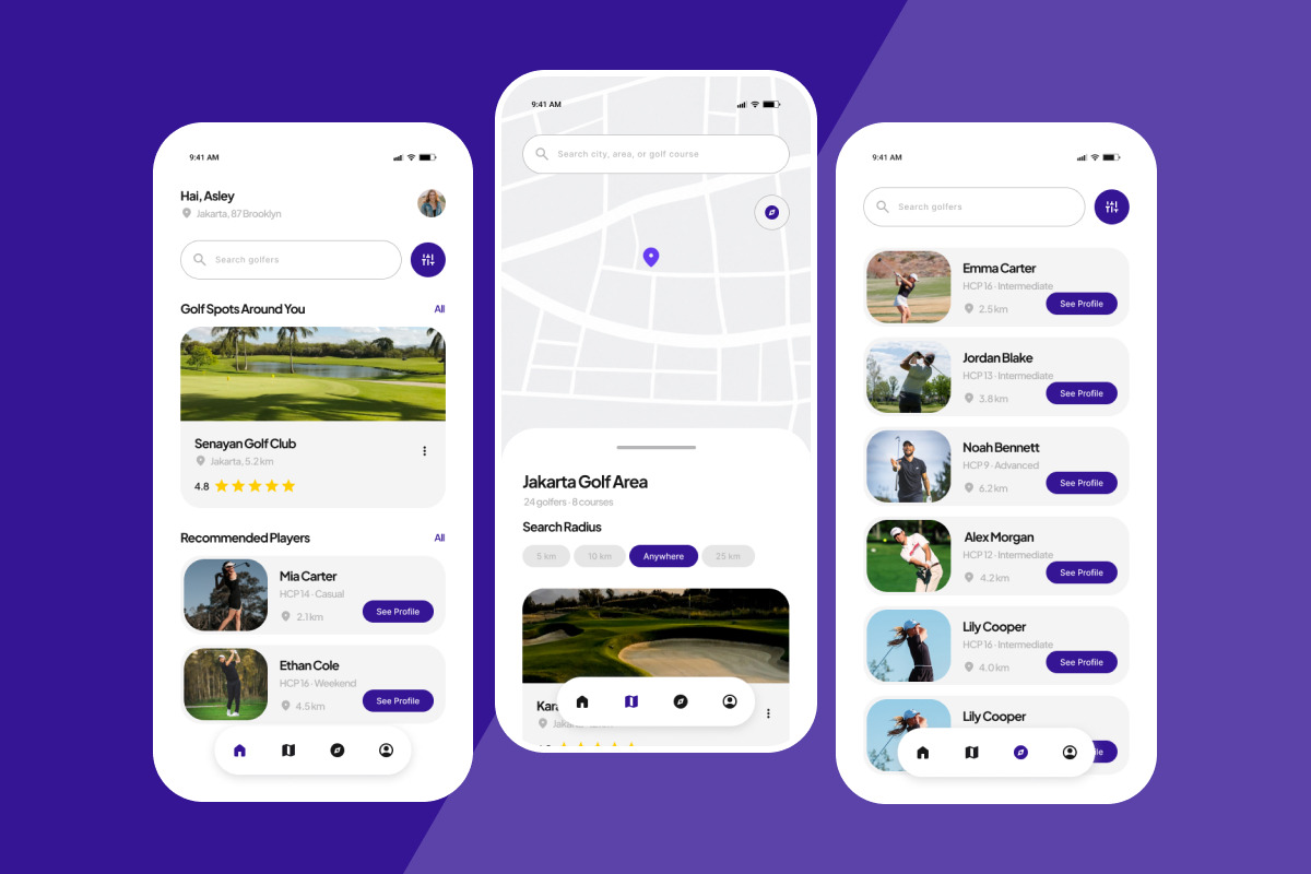 Golfly Golf Player Match App, an App Template by productype1 (Photo 4 of 5)