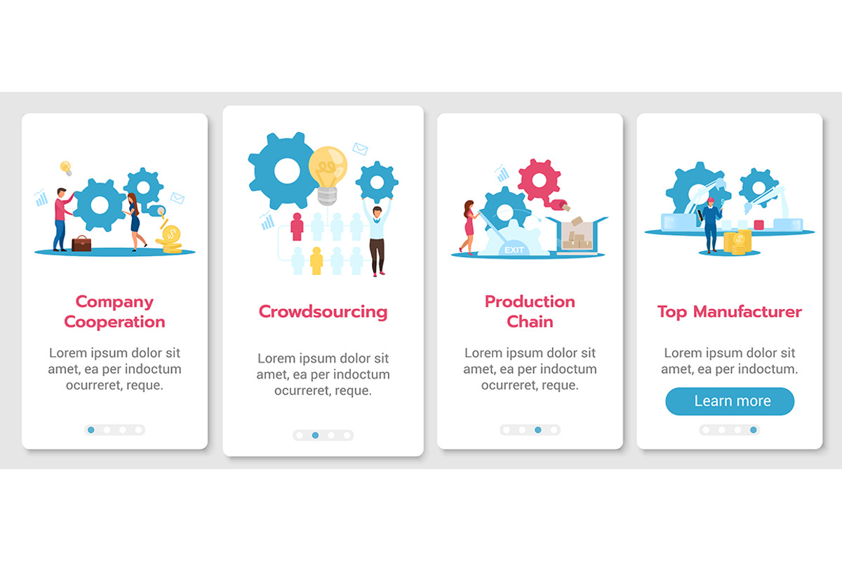 Business model mobile app screens, a Templates & Theme by IMG visuals characters (Photo 3 of 8)
