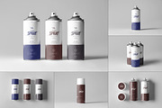 Spray Can Mock-up, a Cups & Container Mockup by Yogurt86 (Thumbnail 1 of 9)