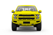 Pickup Truck Front View Mockup, an Advertising Mockup by graphypix (Thumbnail 3 of 4)