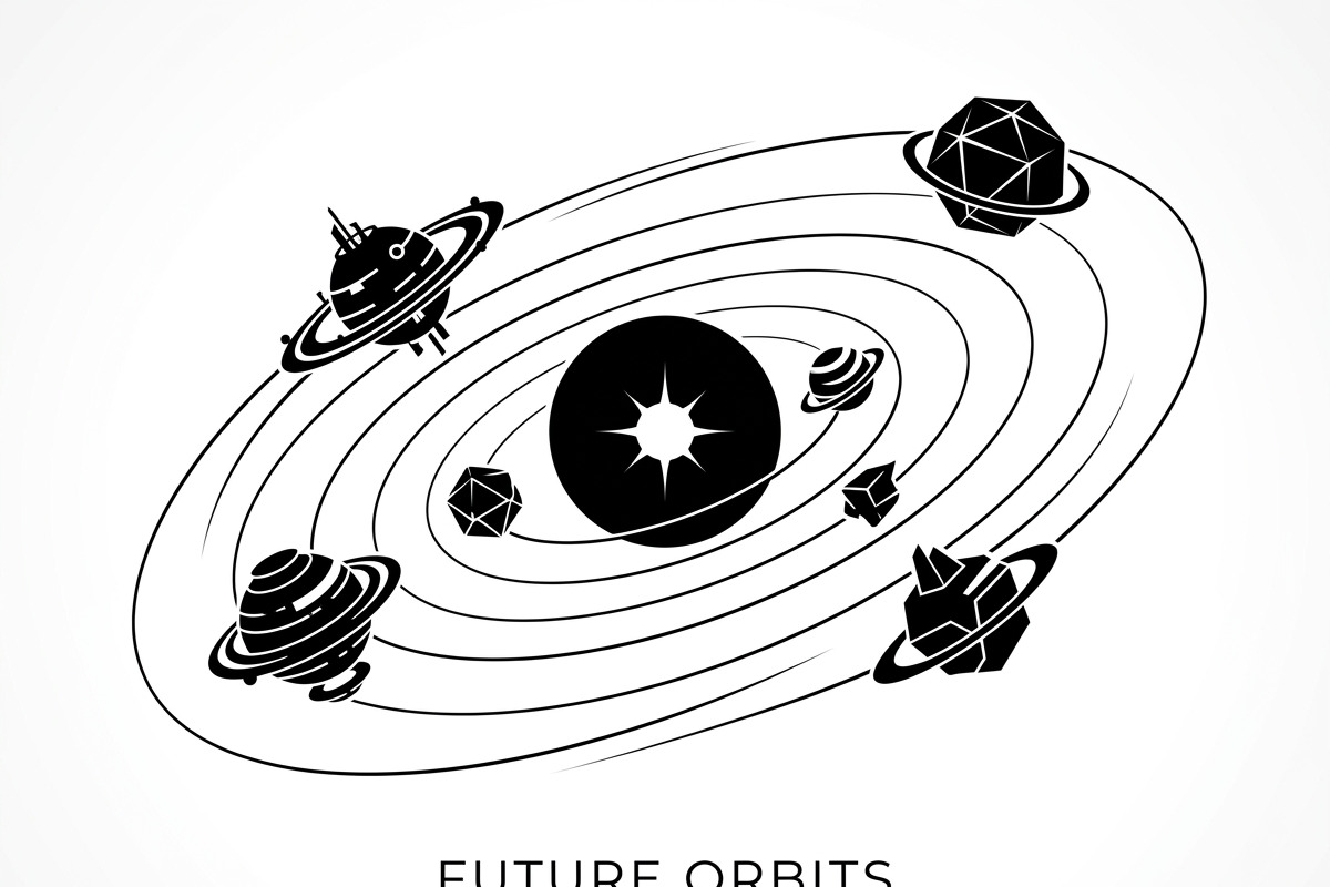 60 Planet Orbit Abstract Silhouette, an Empty State Illustration by Amazin_art (Photo 6 of 17)