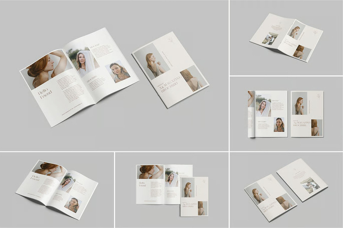 A4 Brochure Mockups, an Advertising Mockup by zpackcreative (Photo 1 of 7)
