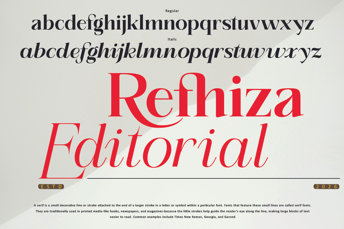 Refhiza, a Serif Font by TM Type (Photo 6 of 12)