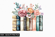 Watercolor Floral Book Clipart, an Illustration by crative8112 (Thumbnail 5 of 10)