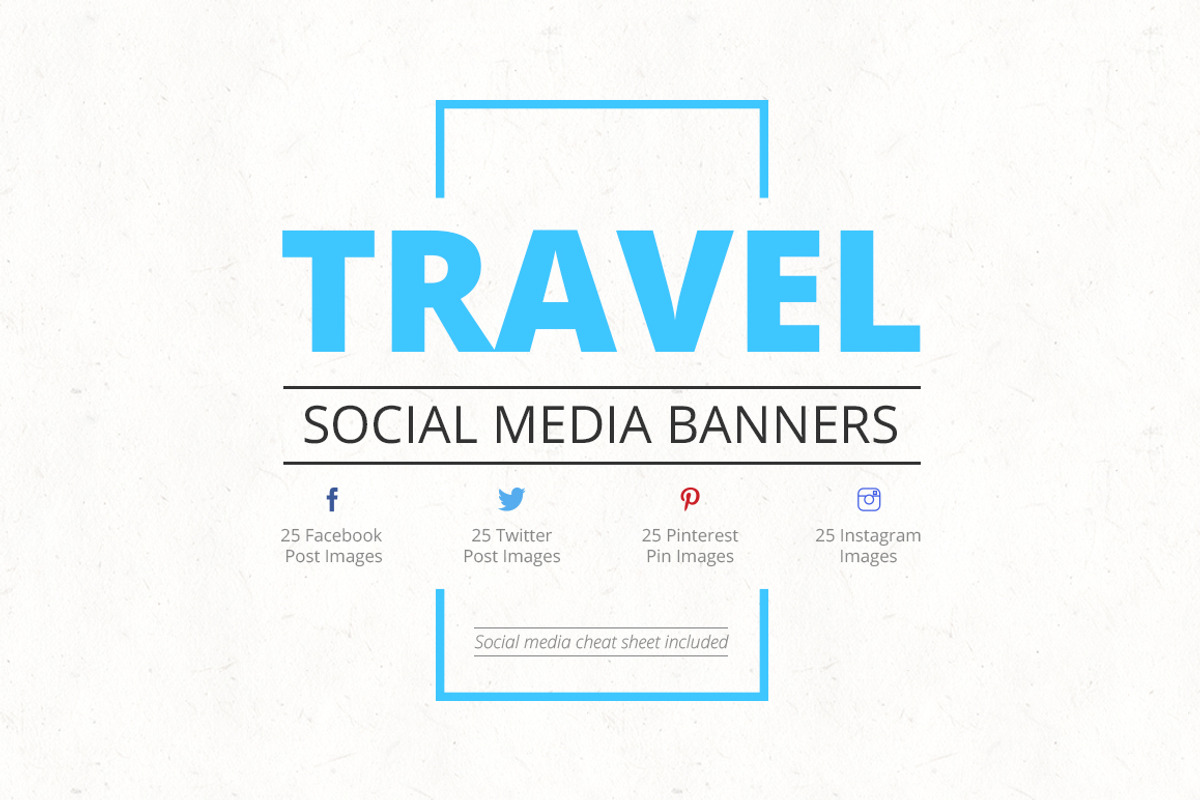 Travel Social Media Banners, a Social Media Template by Web Donut (Photo 1 of 9)