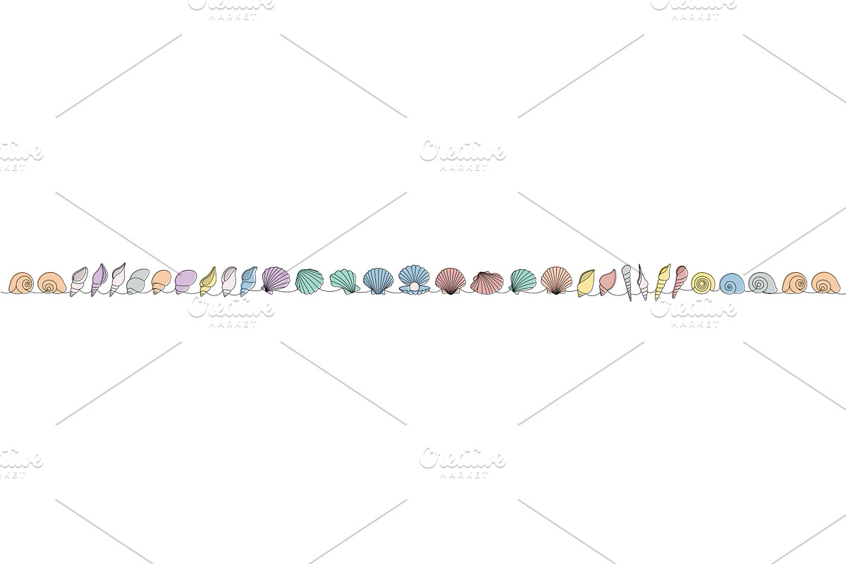 Tropical underwater shells, an Object Illustration by GraphiShop ...