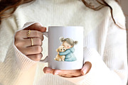 Little Girl and Dog Clipart, an Illustration by CreationArt (Thumbnail 6 of 9)