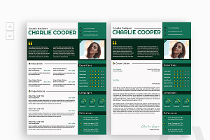 Comic Style Green Resume CV, a Resume Template by iDoodle Studio