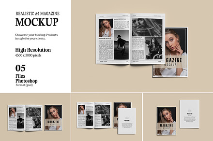A4 Magazine Mockup