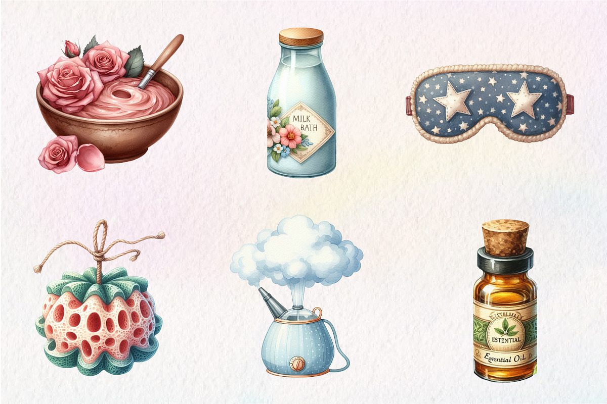 Spa Day Sublimation Clipart Bundle, an Illustration by CreationArt (Photo 4 of 5)