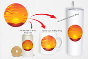 Sunset Clipart, a Graphic by Artnoy (Thumbnail 4 of 5)
