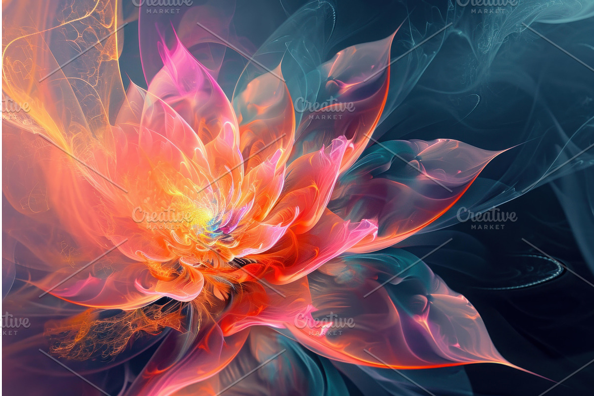 Captivating Abstract colorful flower, an Object Illustration by Ylivdesign