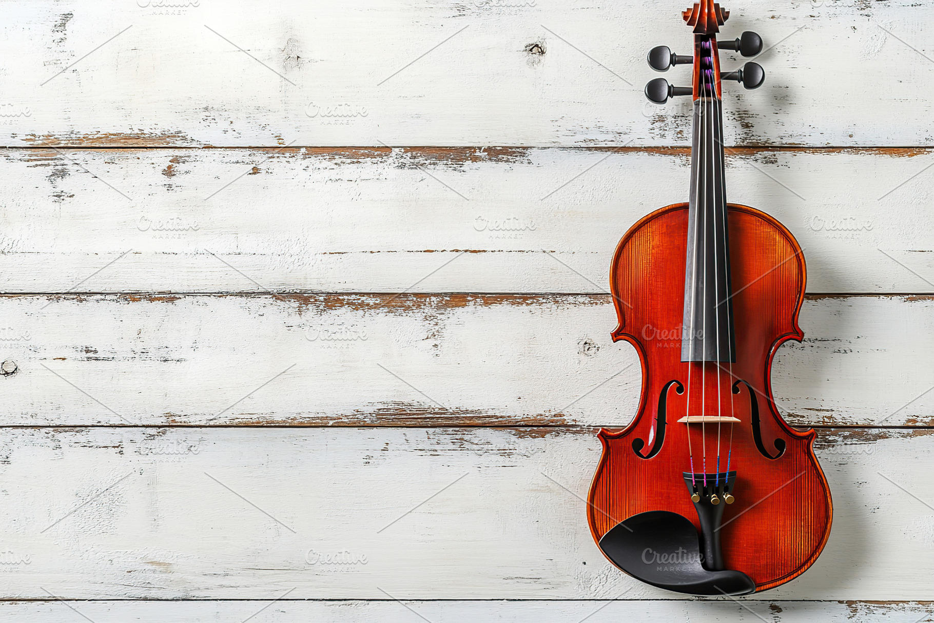 Violin on wooden background, an Arts & Entertainment Photo by AlyaAnd