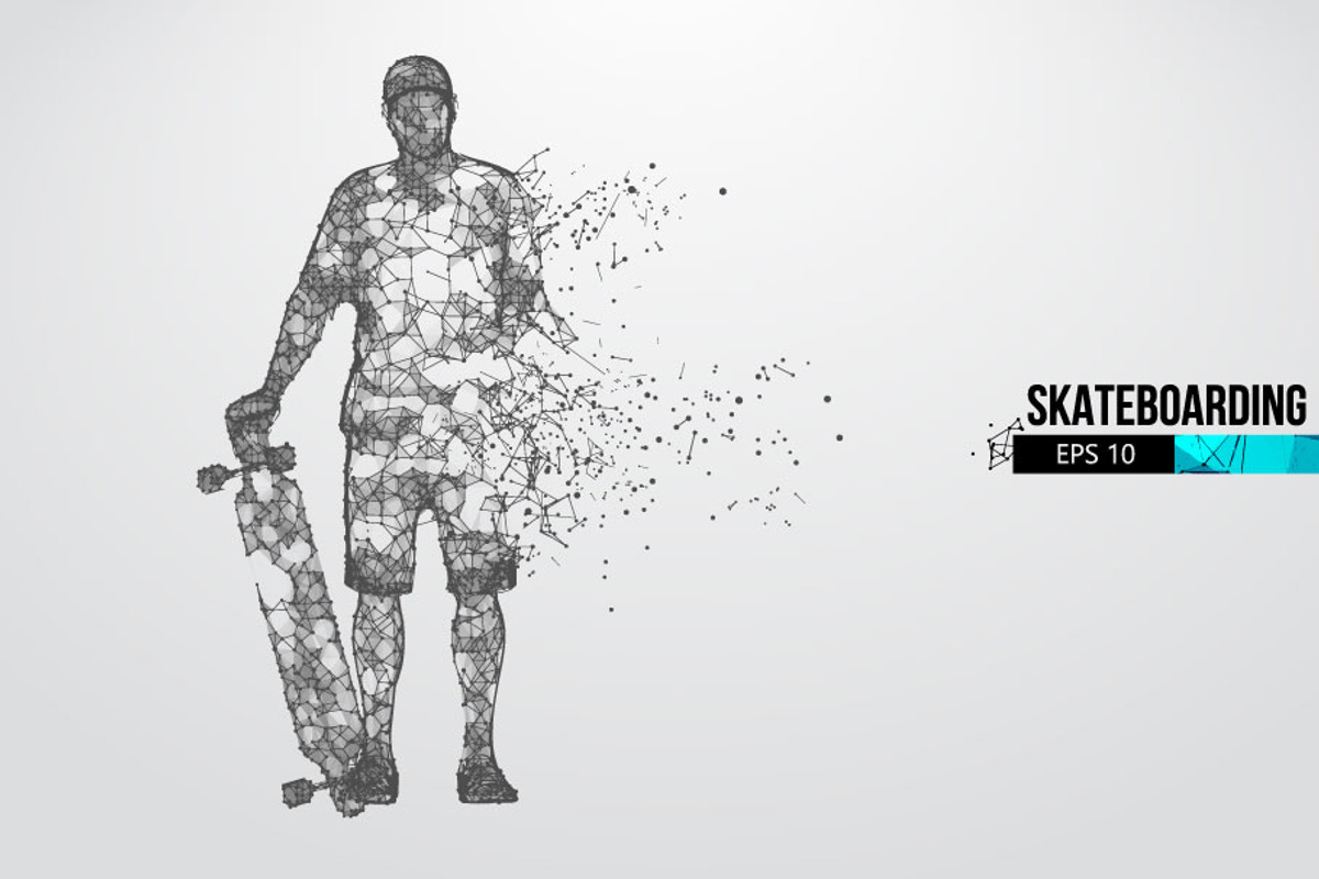Silhouettes of a skateboarder, a Person Illustration by Matrosovv (Photo 4 of 4)