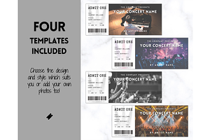 Editable Concert Ticket Template