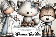Whimsical Icy Blue Christmas Bundle, an Illustration by DreamPrint404 (Thumbnail 1 of 5)