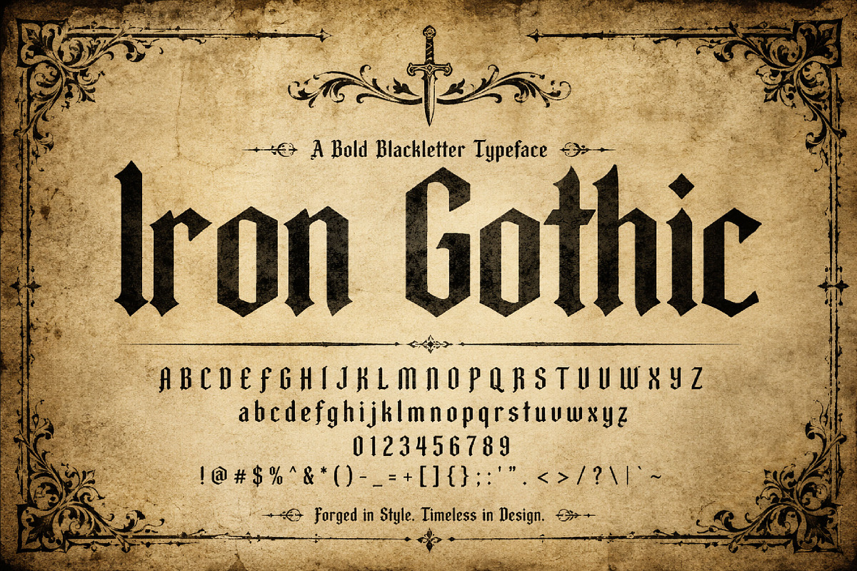 Iron Gothic, a Blackletter Font by Wow Magic (Photo 2 of 5)