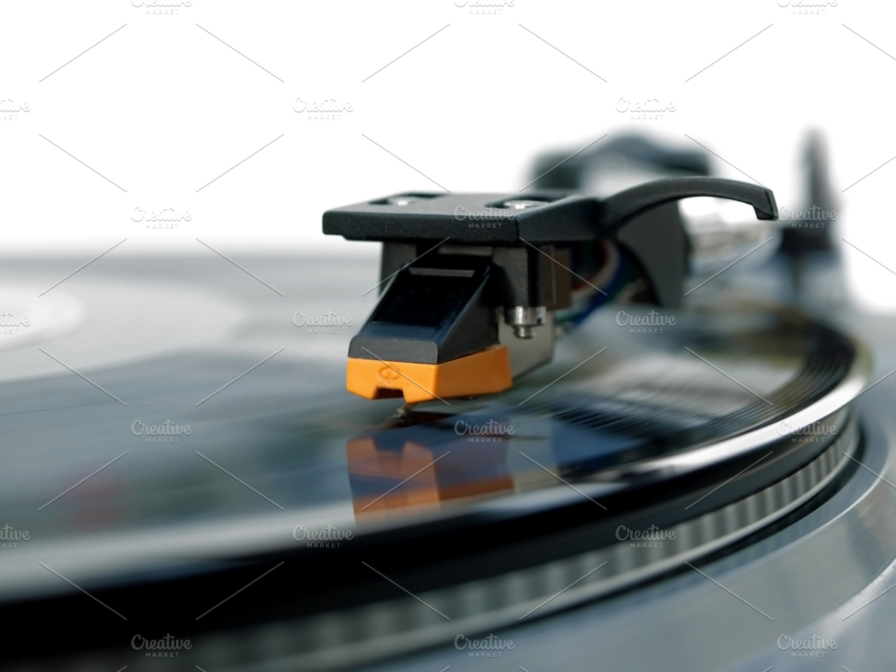 Close Up Detail Of Record Player