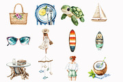 Watercolor Coastal Serenity Clipart, an Illustration by Design Market (Thumbnail 3 of 4)