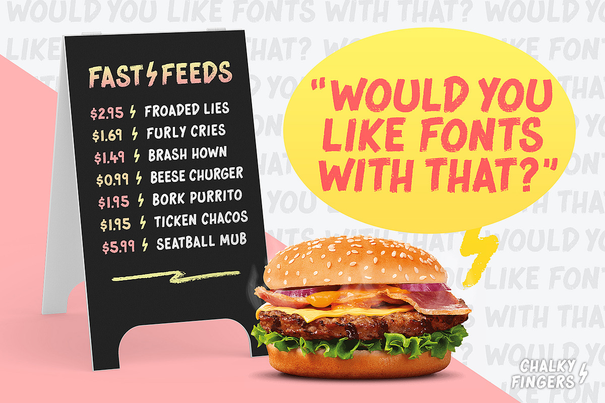 Chalky Fingers Handwritten Chalk Font preview 2