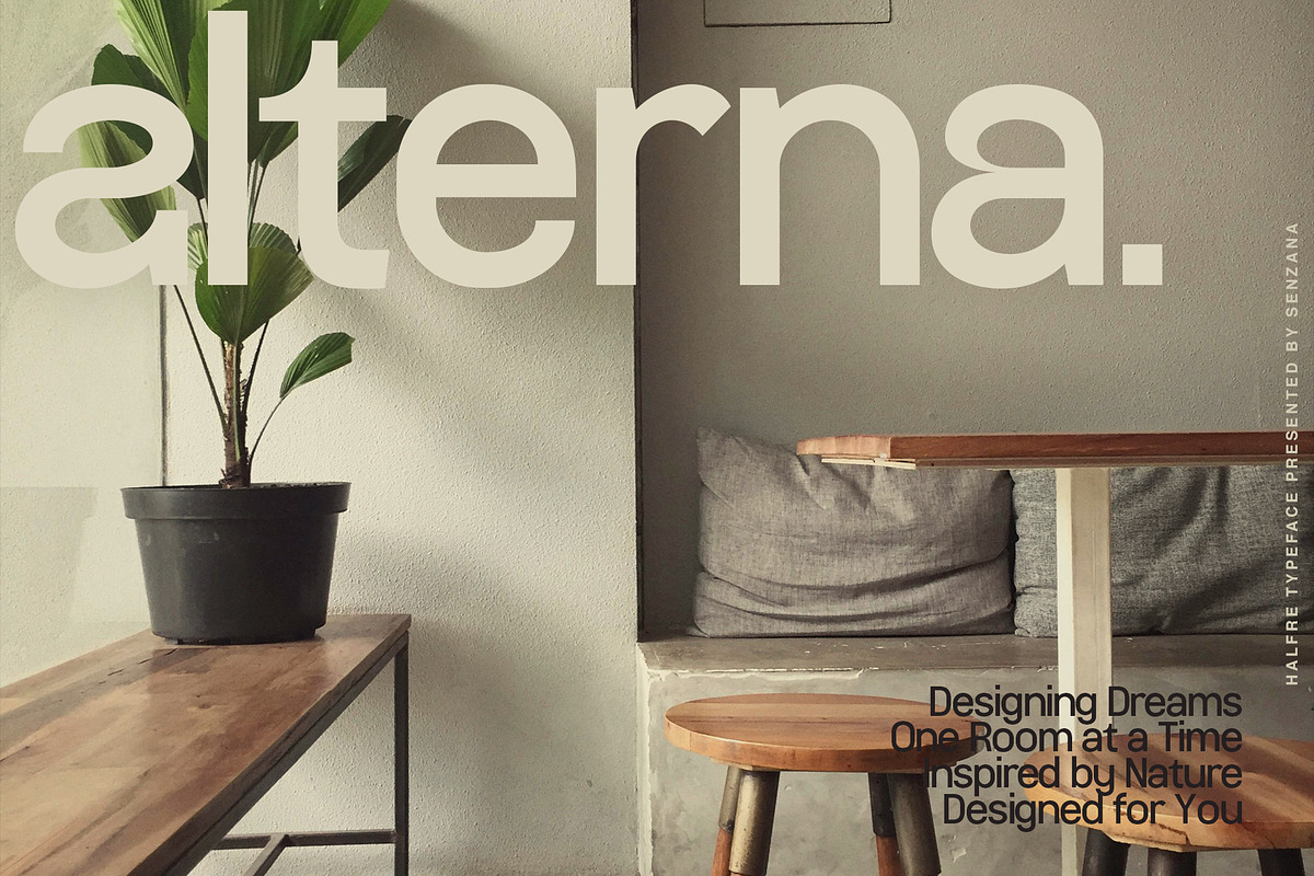 Halfre, a Sans Serif Font by senzana (Photo 3 of 8)