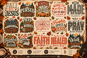 Fall Christian PNG Bundle 24 pics, a Decorative Illustration by ElDesignState (Thumbnail 2 of 33)