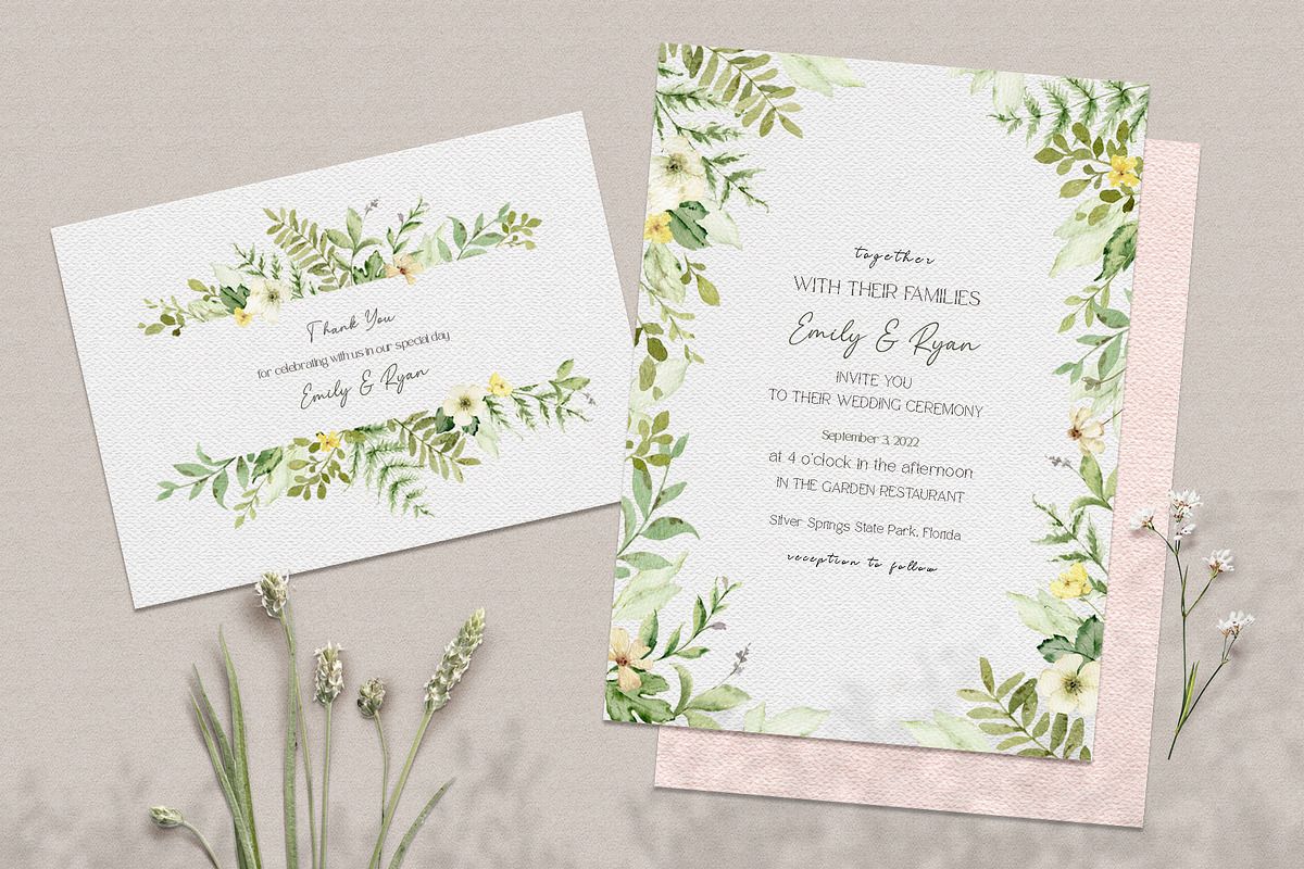 Watercolor set of Forest Greenery, an Illustration by Elena Medvedeva (Photo 8 of 15)