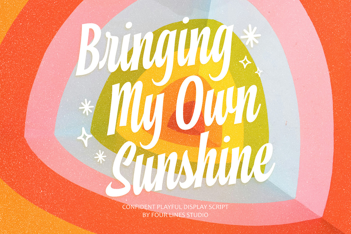 Sunday Chatt Playful Display Script, a Handwritten Font by Four Lines Std. (Photo 7 of 11)