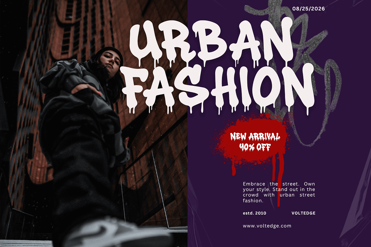Graff Blast – A Modern Graffiti Font, a Serif Font by overlaytemplates (Photo 3 of 5)