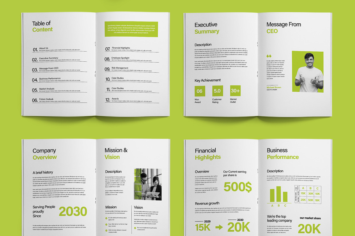 Company Annual Report, a Brochure Template by ContestDesign (Photo 3 of 4)