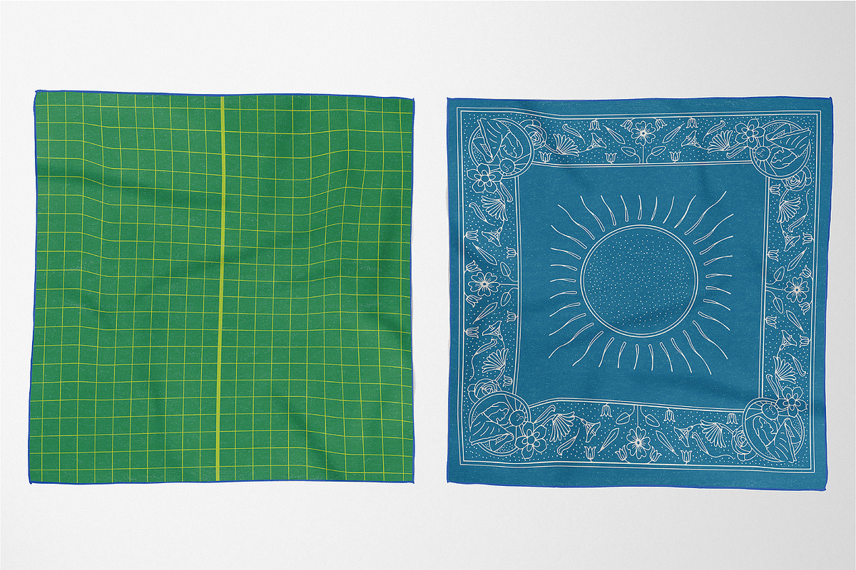 Realistic Hemmed Bandana Mockup, a Product Mockup by TIFFS (Photo 4 of 5)