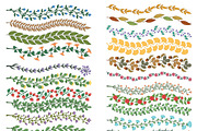 Color floral brushes and elements AI, a Brush Add-On by SHMEL_Studio (Thumbnail 5 of 6)