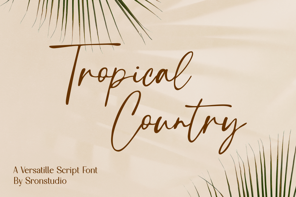 Tropical Country - Handwritten Font, a Script Font by Sronstudio (Photo 1 of 10)