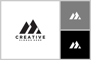 Modern Abstract M Letter, a Finance Illustration by quadrazo