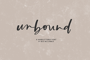 Unbound Signature Font