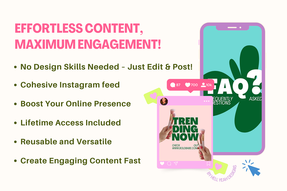 Small Business Instagram Posts, a Social Media Template by Hell Yeah Designs (Photo 3 of 9)