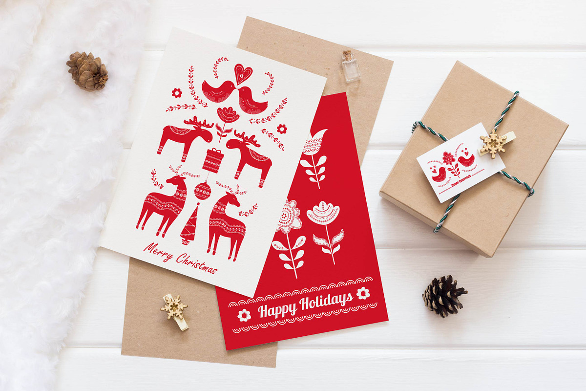 Scandinavian Christmas Collection, a Seasonal Illustration by Alisovna (Photo 3 of 7)