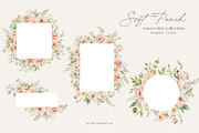 Soft Peach Watercolor Floral Clipart, a Decorative Illustration by Primrose Blume (Thumbnail 4 of 6)