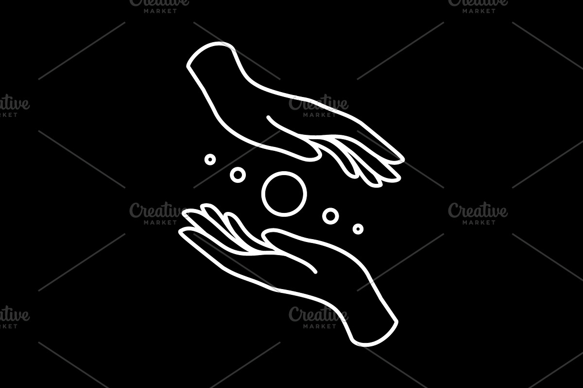 hands hope space sky galaxy logo, a Branding & Logo Template by devastd