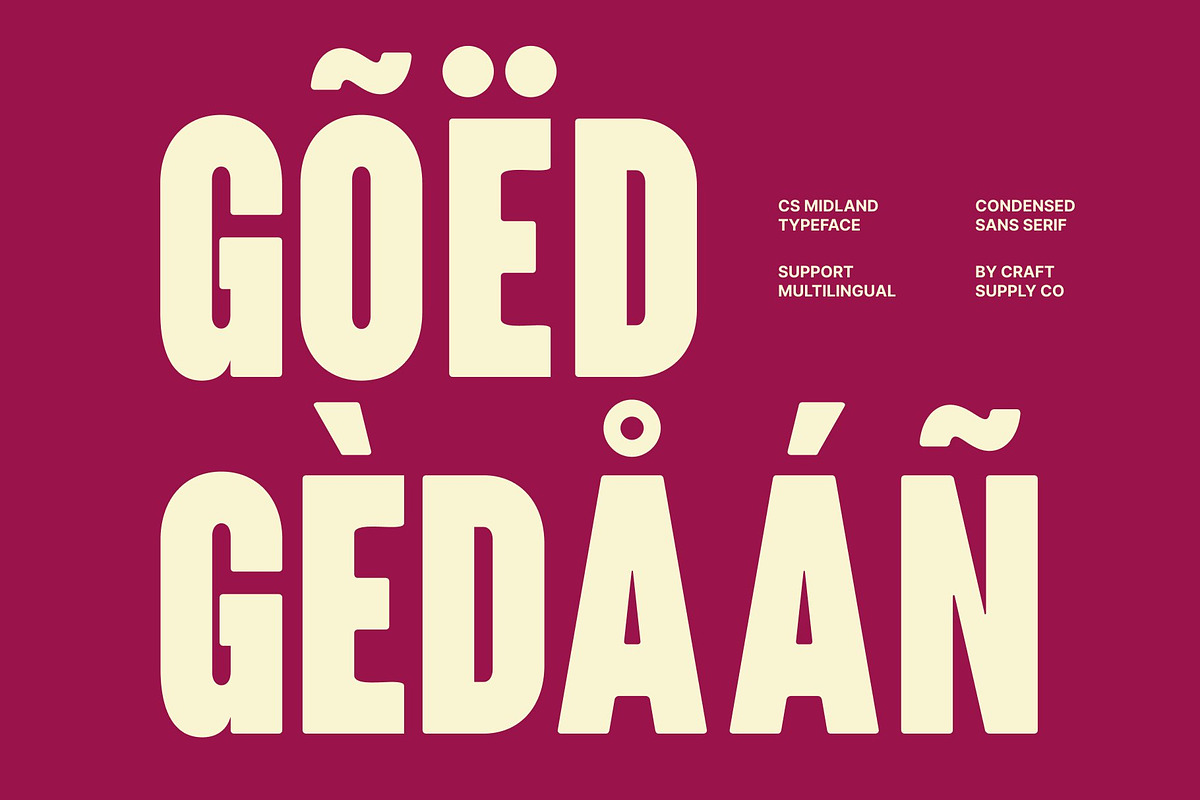 CS Midland – Condensed Font, a Sans Serif Font by Craft Supply Co. (Photo 7 of 8)