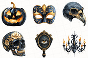Black And Gold Halloween Clipart, an Illustration by OK Design (Thumbnail 5 of 5)