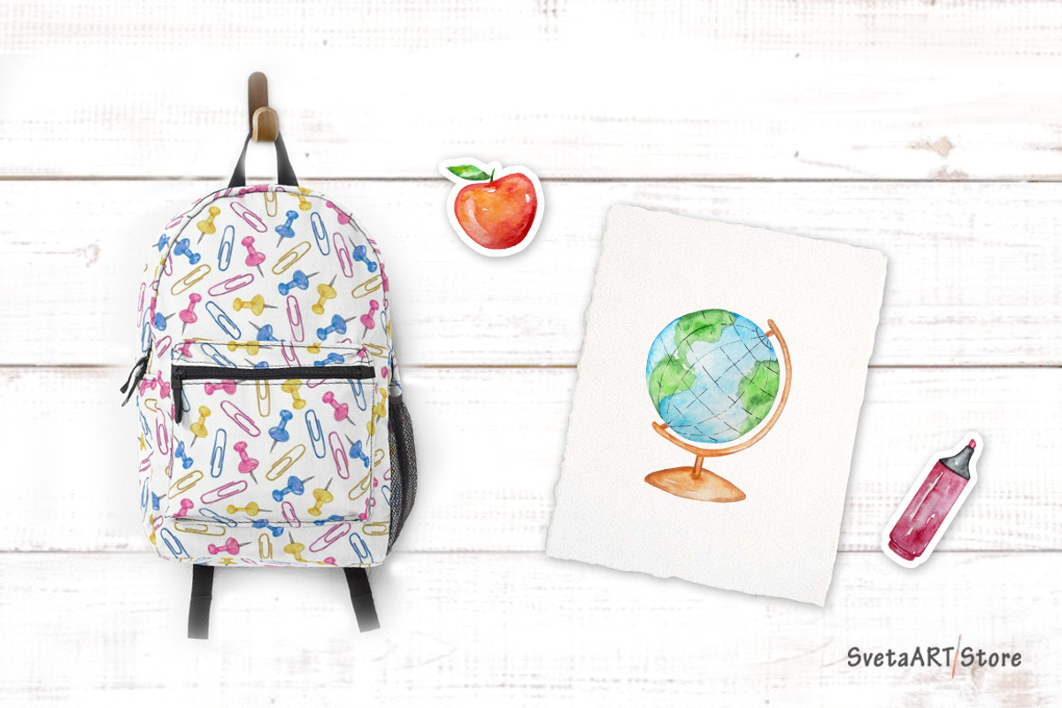 Watercolor School clipart, an Education Illustration by SvetaArtStore (Photo 2 of 8)