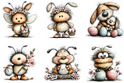 Quirky Easter Bee Clipart, an Illustration by Sublimation Artist (Thumbnail 4 of 7)