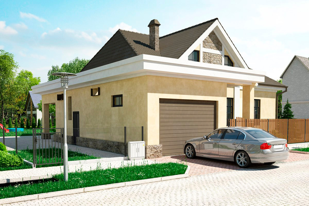 House with attic, an Architecture 3D Model by profdesign (Photo 2 of 18)