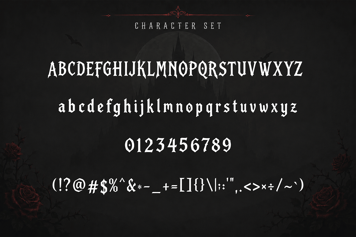 Drakoria - Gothic Fantasy Typeface, a Blackletter Font by overlaytemplates (Photo 4 of 5)