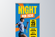 Night Run Roll Up Banner, a Poster Template by Annora Studio (Thumbnail 3 of 6)