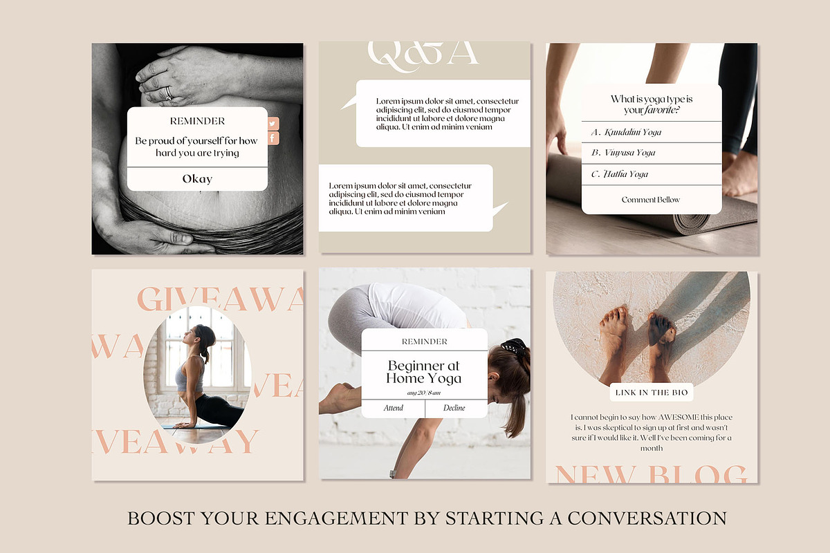 Wellness Instagram Marketing, a Social Media Template by Kseniia_Design (Photo 2 of 12)
