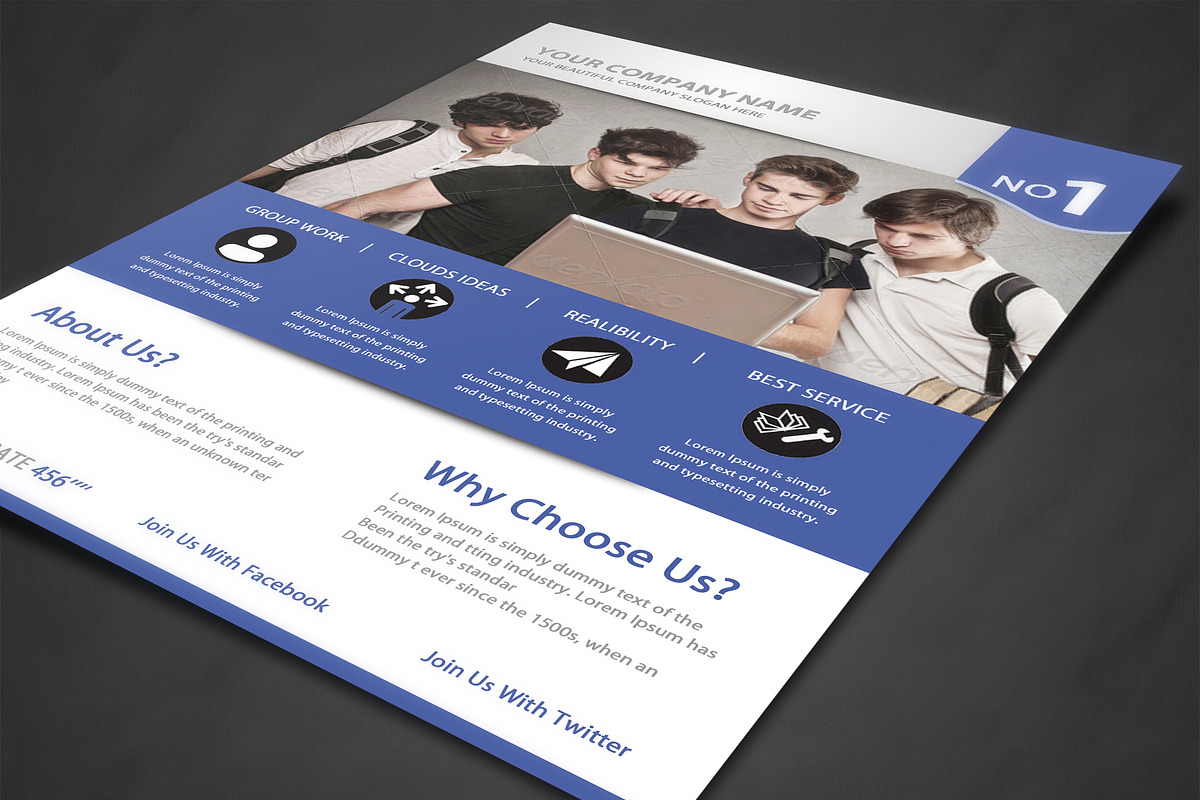 Corporate Business Flyer Template, a Flyer Template by AfzaalGraphics (Photo 2 of 4)